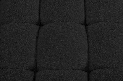 Niya Black Boucle Fabric Ottoman Ott