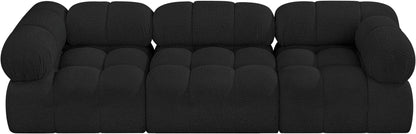 Niya Black Boucle Fabric Modular Sofa S102A