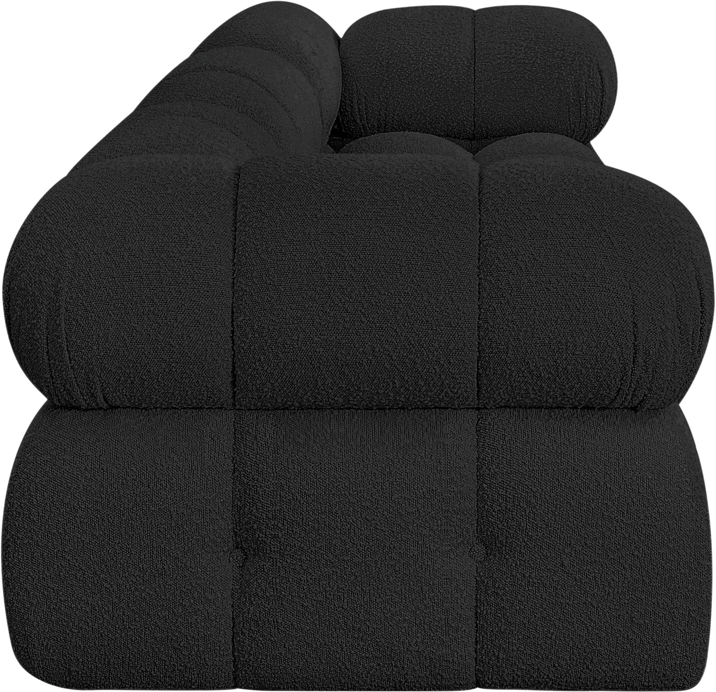 niya black boucle fabric modular sofa s102a