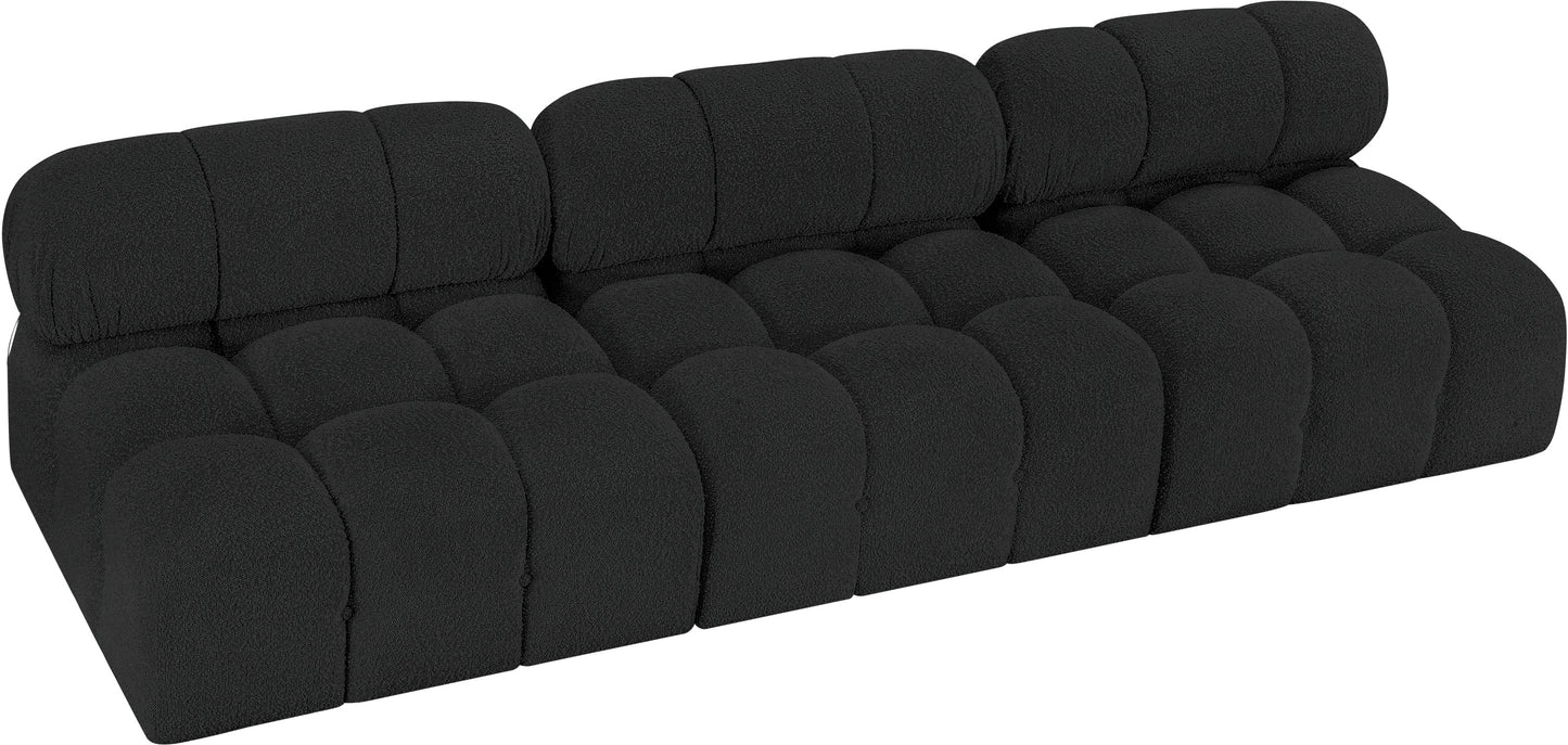 niya black boucle fabric modular sofa s102b