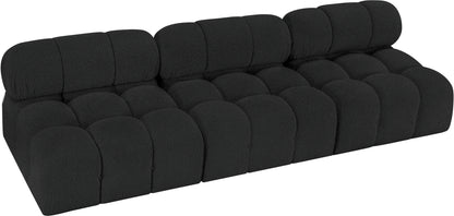 Niya Black Boucle Fabric Modular Sofa S102B