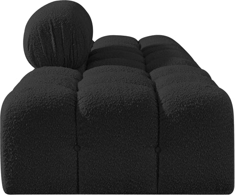 Darcy 102" Black Boucle Fabric Upholstered Sofa, 3-Piece (Style 2)
