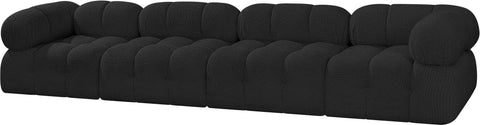 Niya Black Boucle Fabric Modular Sofa S136A