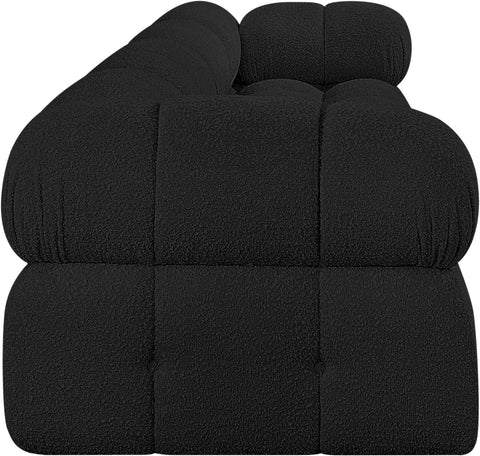Niya Black Boucle Fabric Modular Sofa S136A