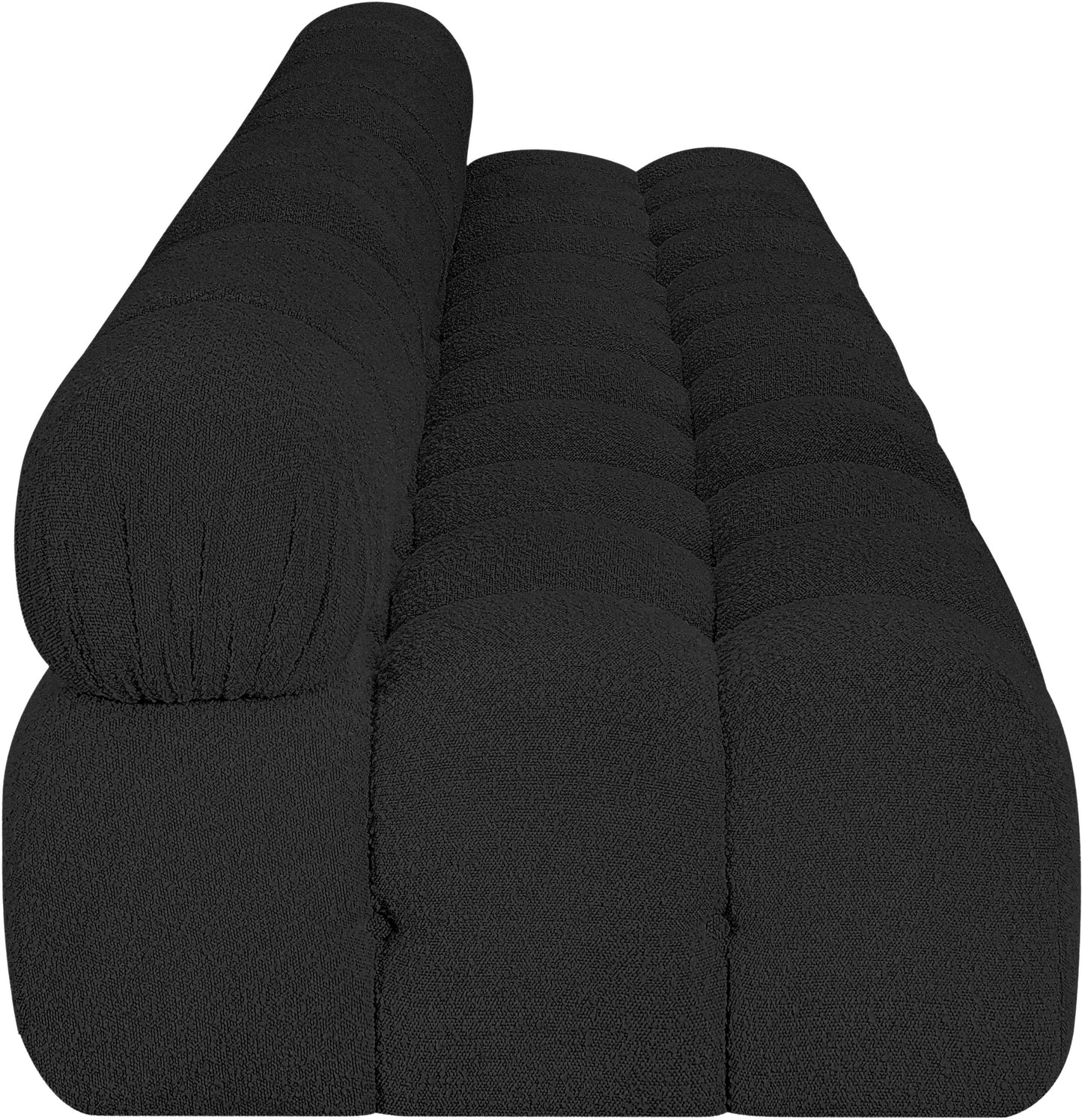 niya black boucle fabric modular sofa s136b