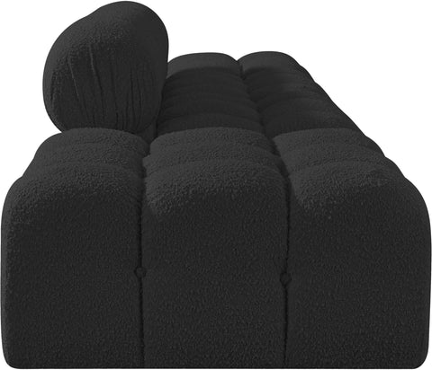 Darcy 136" Black Boucle Fabric Upholstered Sofa, 4-Piece (Style 2)