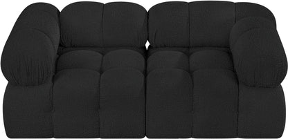 Niya Black Boucle Fabric Modular Sofa S68A