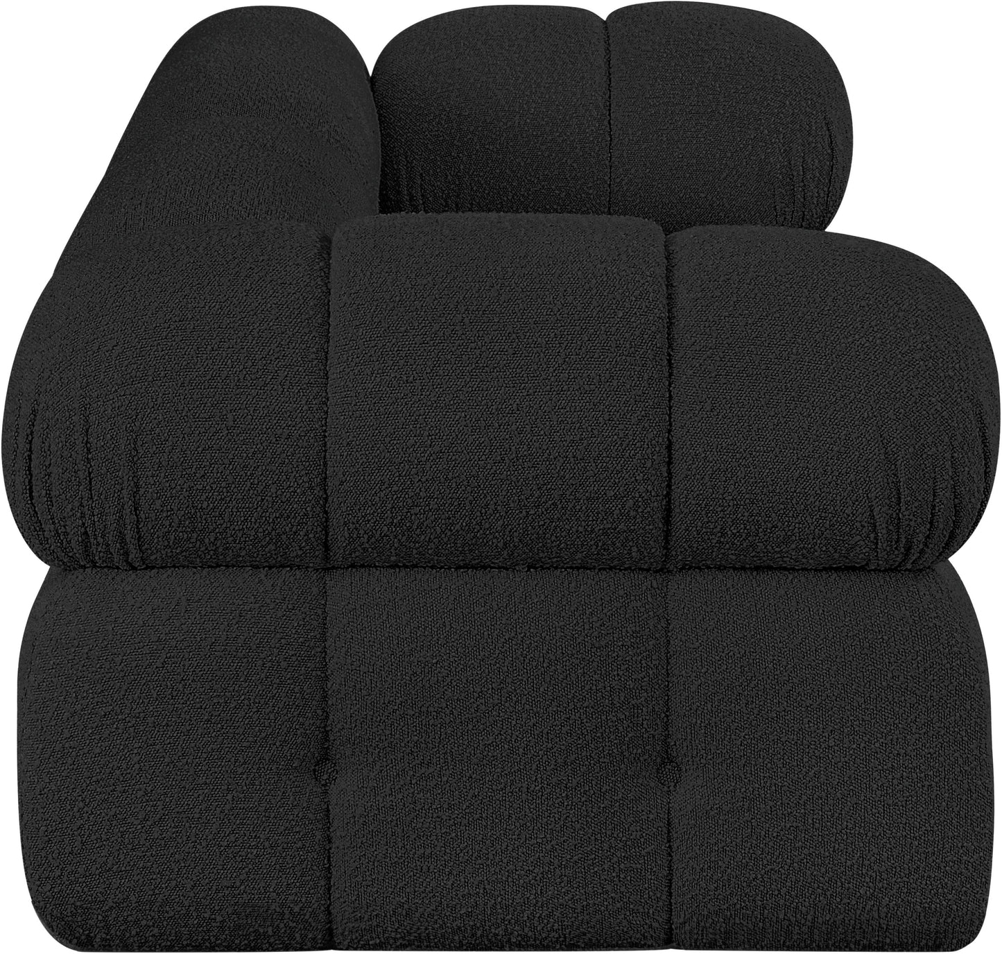 niya black boucle fabric modular sofa s68a