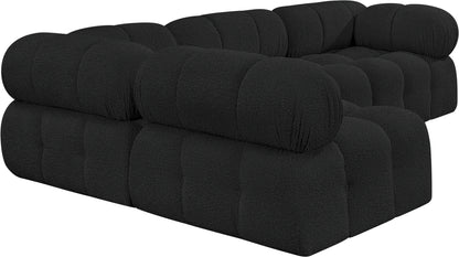 Niya Black Boucle Fabric Modular Sectional Sec4A