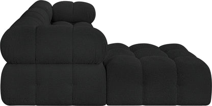 Niya Black Boucle Fabric Modular Sectional Sec4B