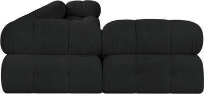 Niya Black Boucle Fabric Modular Sectional Sec5A