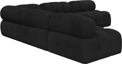 Niya Black Boucle Fabric Modular Sectional Sec5C