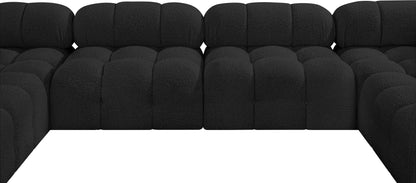 Niya Black Boucle Fabric Modular Sectional Sec6A