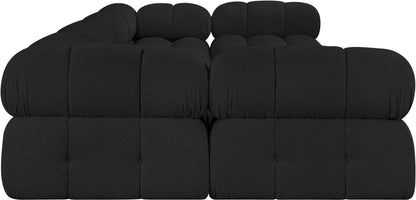 Niya Black Boucle Fabric Modular Sectional Sec6B