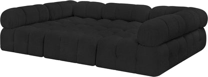 Niya Black Boucle Fabric Modular Sectional Sec6C