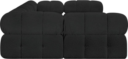 Niya Black Boucle Fabric Modular Sectional Sec6C