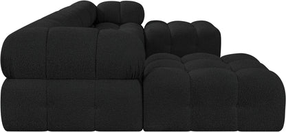 Niya Black Boucle Fabric Modular Sectional Sec6D