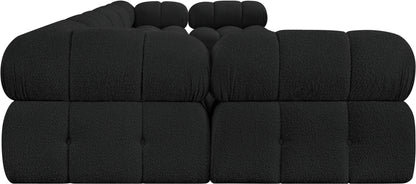 Niya Black Boucle Fabric Modular Sectional Sec7A