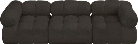 Niya Brown Boucle Fabric Modular Sofa S102A