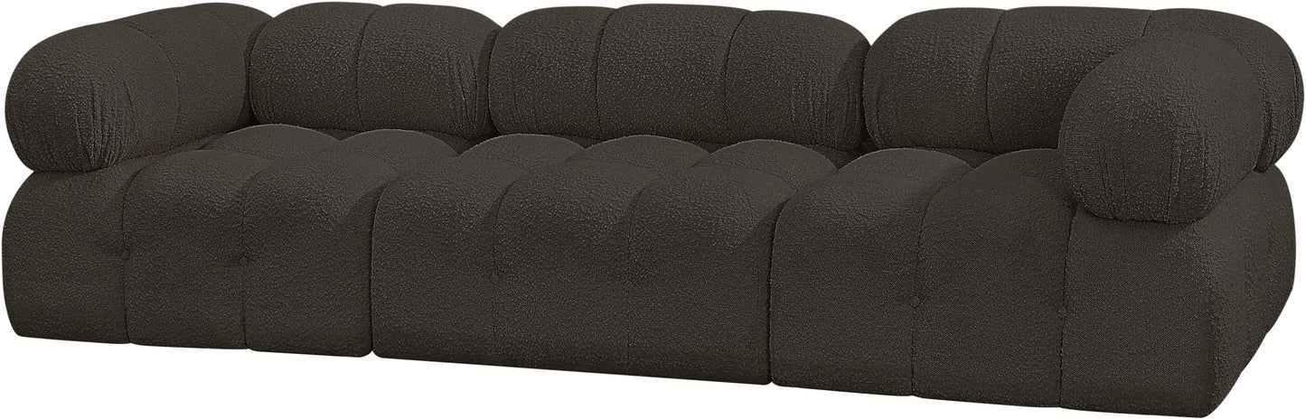 niya brown boucle fabric modular sofa s102a