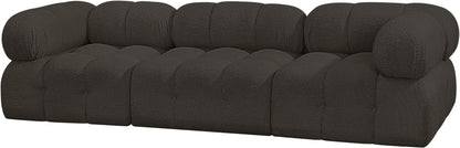 Niya Brown Boucle Fabric Modular Sofa S102A