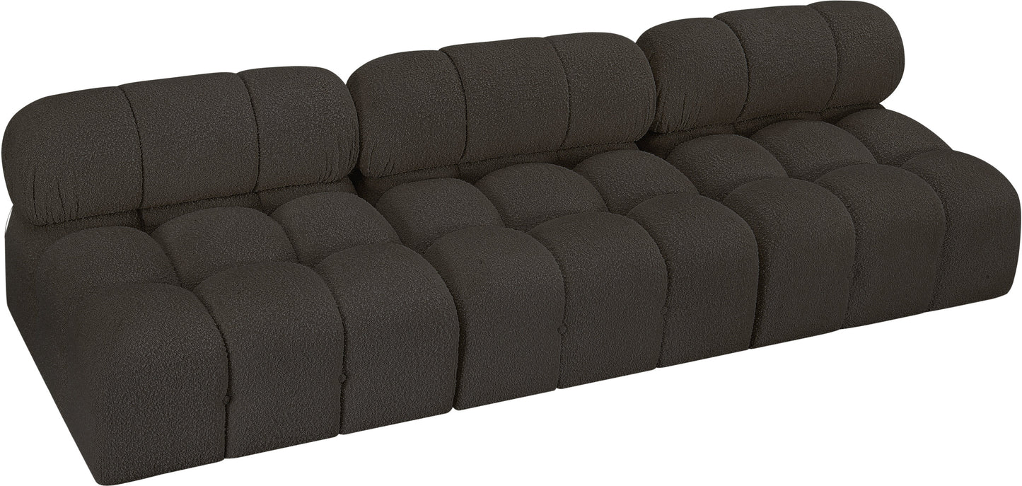 niya brown boucle fabric modular sofa s102b