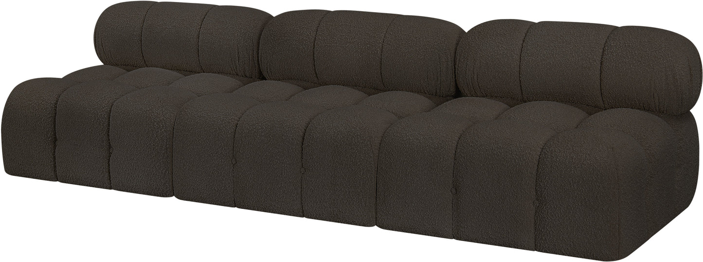 niya brown boucle fabric modular sofa s102b