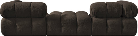 Darcy 102" Brown Boucle Fabric Upholstered Sofa, 3-Piece (Style 3)