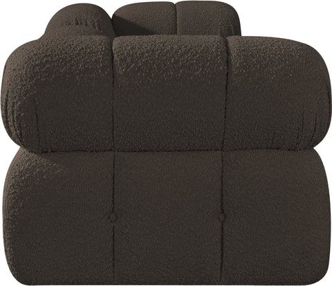 Darcy 102" Brown Boucle Fabric Upholstered Sofa, 3-Piece (Style 3)