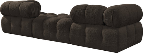 Darcy 102" Brown Boucle Fabric Upholstered Sofa, 3-Piece (Style 3)