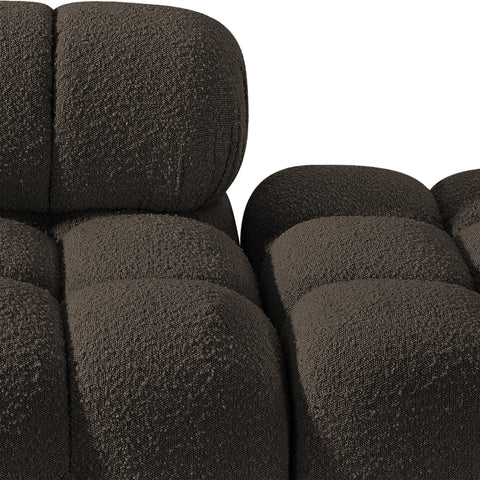 Darcy 102" Brown Boucle Fabric Upholstered Sofa, 3-Piece (Style 3)