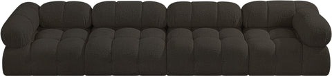 Niya Brown Boucle Fabric Modular Sofa S136A