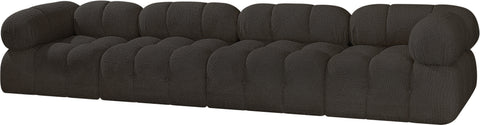 Niya Brown Boucle Fabric Modular Sofa S136A
