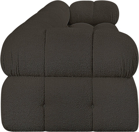 Niya Brown Boucle Fabric Modular Sofa S136A