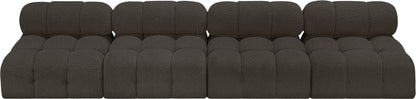 Niya Brown Boucle Fabric Modular Sofa S136B