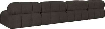 Niya Brown Boucle Fabric Modular Sofa S136B