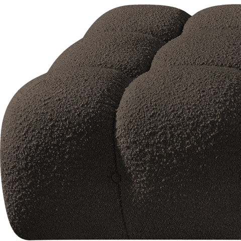 Darcy 136" Brown Boucle Fabric Upholstered Sofa, 4-Piece (Style 2)