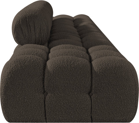 Darcy 170" Brown Boucle Fabric Upholstered Sofa, 5-Piece