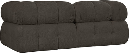 Niya Brown Boucle Fabric Modular Sofa S68A