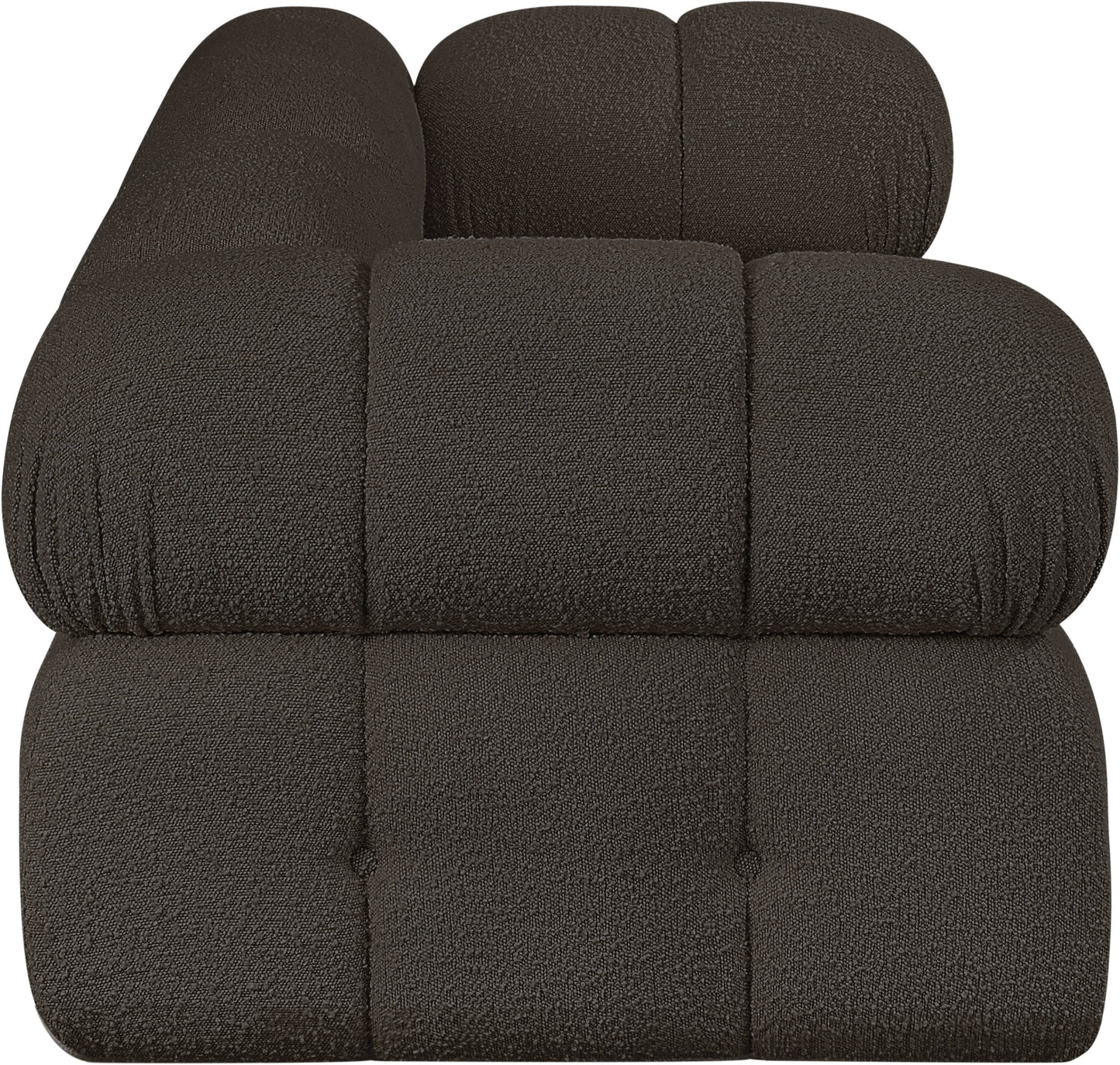 niya brown boucle fabric modular sofa s68a