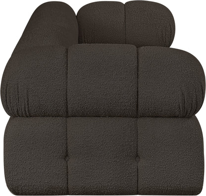 Niya Brown Boucle Fabric Modular Sofa S68A