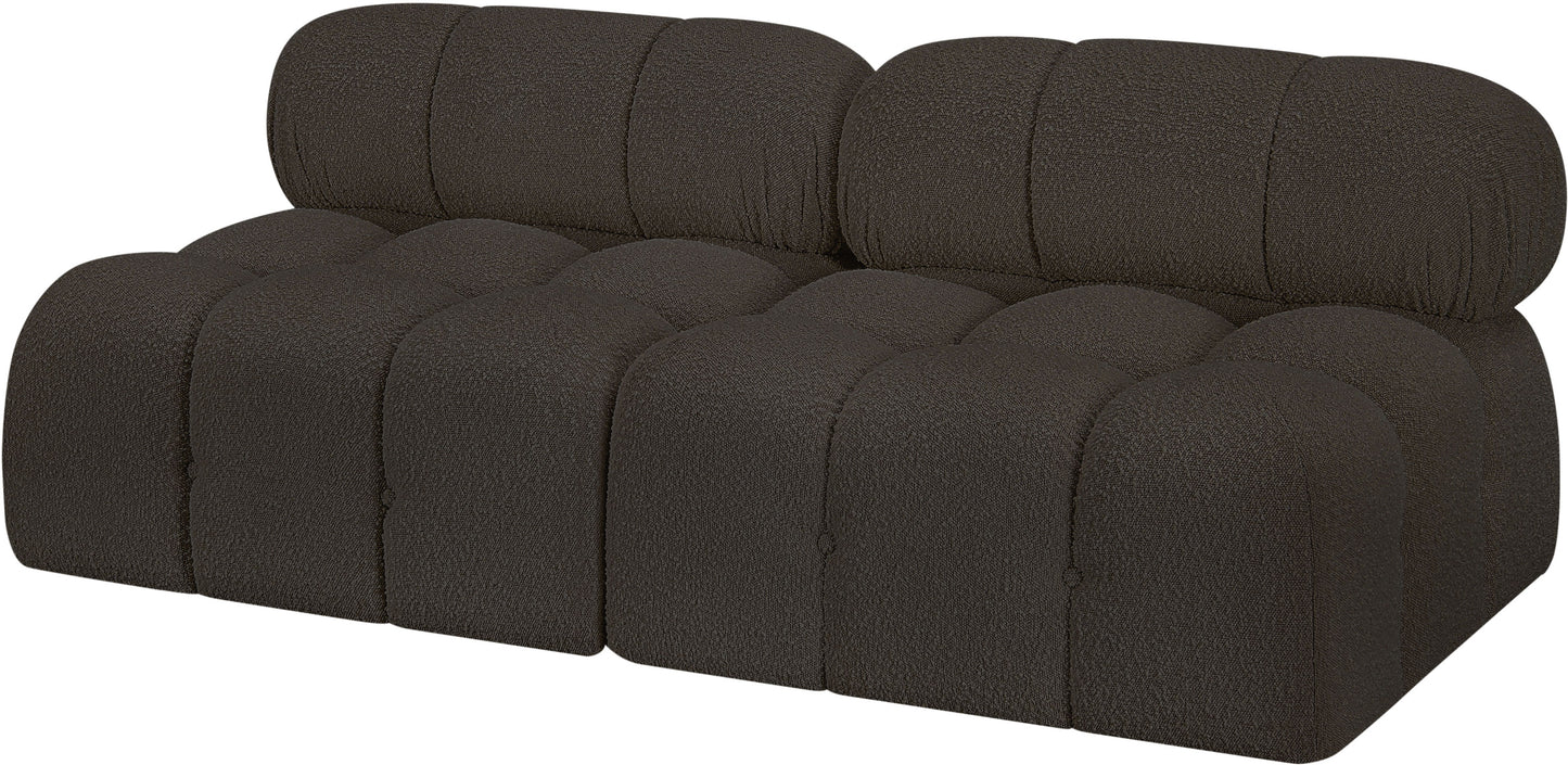 niya brown boucle fabric modular sofa s68b