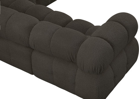 Niya Brown Boucle Fabric Modular Sectional Sec4A