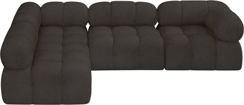 Niya Brown Boucle Fabric Modular Sectional Sec4A
