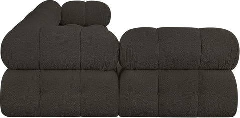 Niya Brown Boucle Fabric Modular Sectional Sec4A