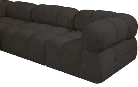 Niya Brown Boucle Fabric Modular Sectional Sec4A