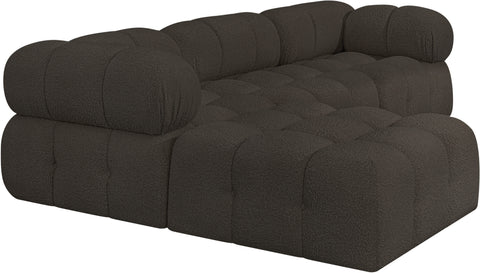 Niya Brown Boucle Fabric Modular Sectional Sec4B