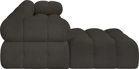 Niya Brown Boucle Fabric Modular Sectional Sec4B