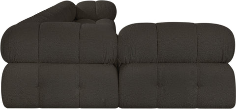 Niya Brown Boucle Fabric Modular Sectional Sec5A