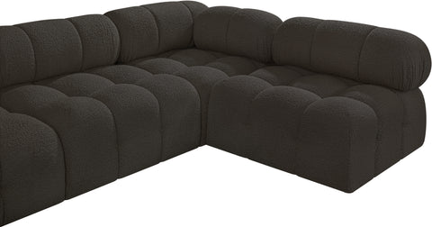 Niya Brown Boucle Fabric Modular Sectional Sec5B
